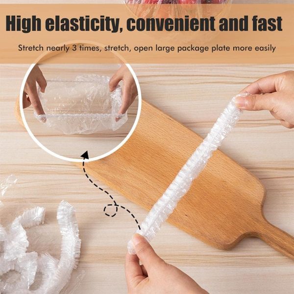 100pcs Disposable Flexible Transparent Plastic Food Storage Bags – Resealable & Multi-Purpose - Food-Grade Fresh-Keeping, Dust & Insect-Proof, Kitchen Accessories - Disposable Food Wrap.