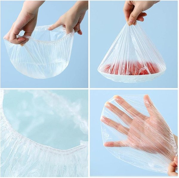 100pcs Disposable Flexible Transparent Plastic Food Storage Bags – Resealable & Multi-Purpose - Food-Grade Fresh-Keeping, Dust & Insect-Proof, Kitchen Accessories - Disposable Food Wrap.
