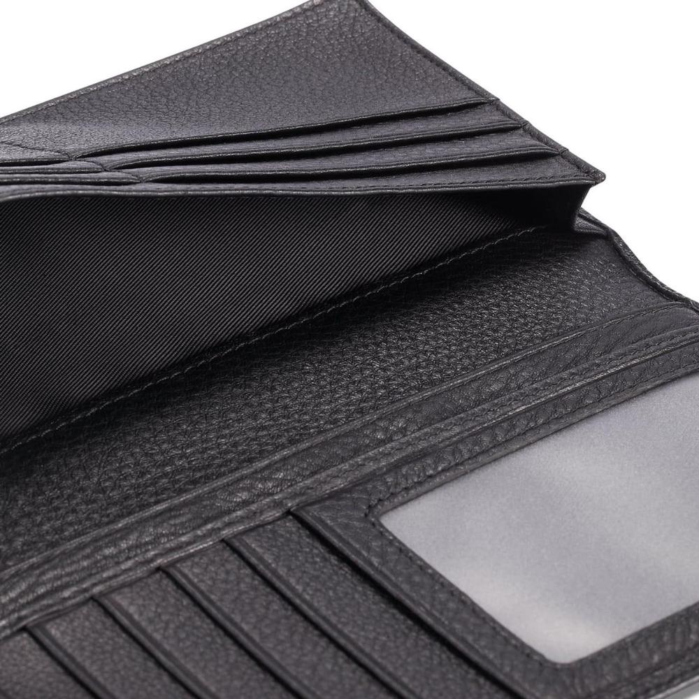 Leather Long Wallet for Men Slim Money Mobile Wallet Card Holder.