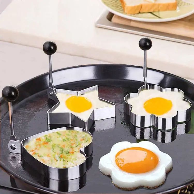 STAINLESS STEEL EGG PANCAKE RINGS FRIED EGG PANCAKE SHAPER OMELETTE MOLD MOULD FRYING COOKING TOOLS KITCHEN ACCESSORIES GADGET RINGS