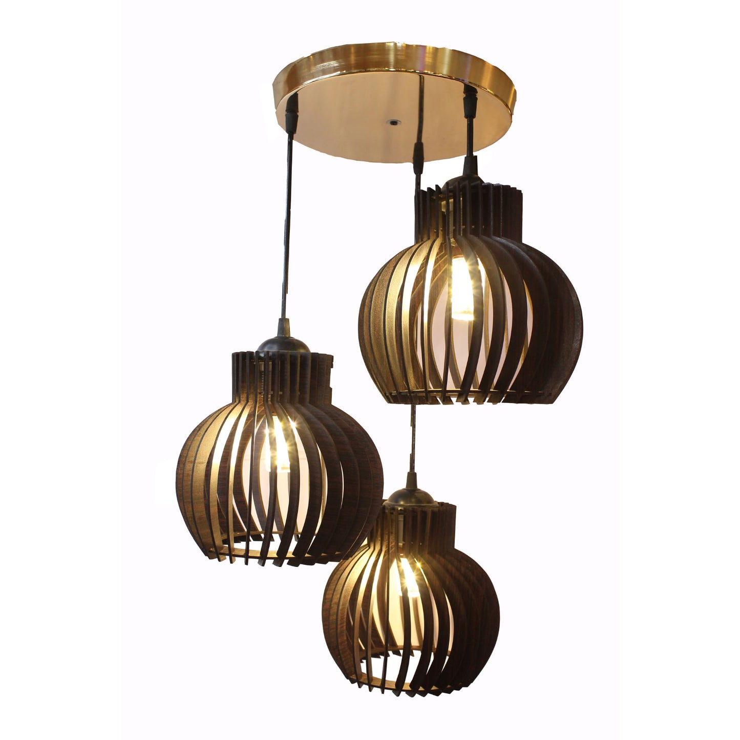 3 IN 1 | PENDANT CEILING LAMPS THREE HEADED | LAMP LIGHTS | SWITCH E27 HOLDER | WOODEN CEILING LAMPS | PENDANT LAMPS | INDOOR LIGHTS | FOR BEDROOMS ,TV LOUNGES , OFFICES , RESTAURANT