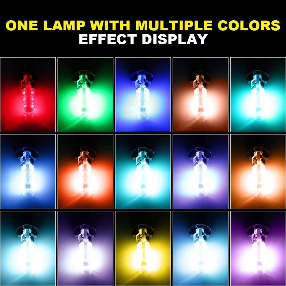 RGB Multicolor Car Led Bulbs Remote Control Parking Lights For Car & Bike