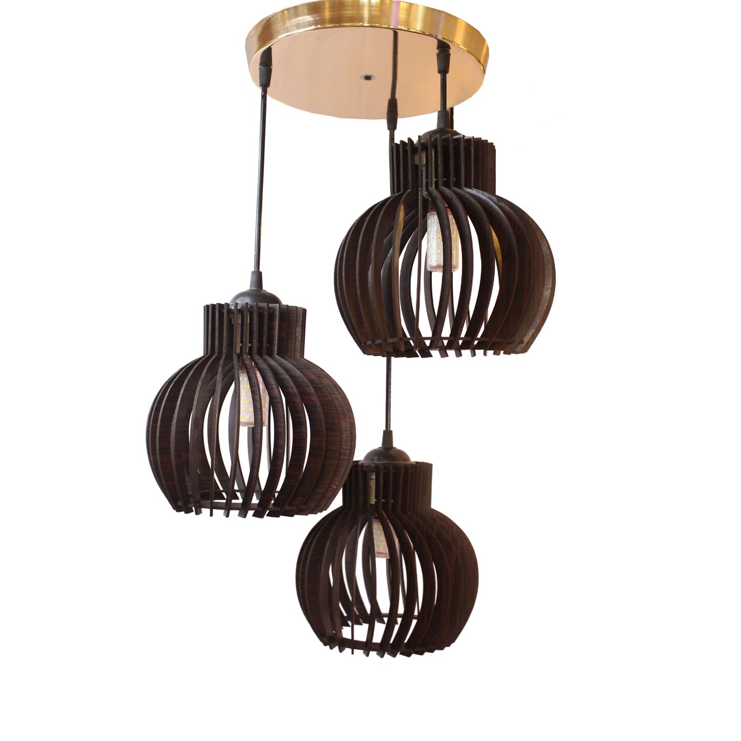 3 IN 1 | PENDANT CEILING LAMPS THREE HEADED | LAMP LIGHTS | SWITCH E27 HOLDER | WOODEN CEILING LAMPS | PENDANT LAMPS | INDOOR LIGHTS | FOR BEDROOMS ,TV LOUNGES , OFFICES , RESTAURANT