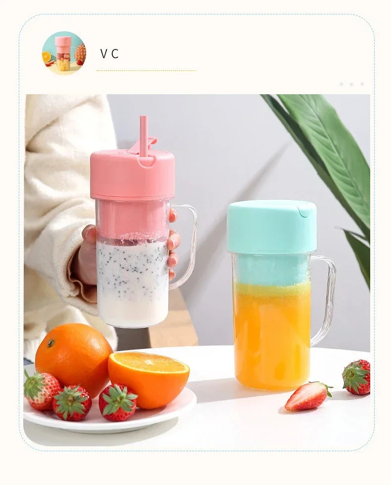 Crusher Juicer – Mug Shaped Portable Blender With Straw