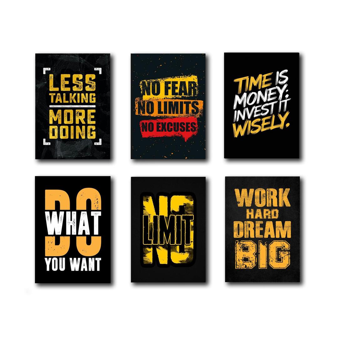 Stunning Multicolor Wall Art - 6 Pcs Beautifull Calligraphy Design