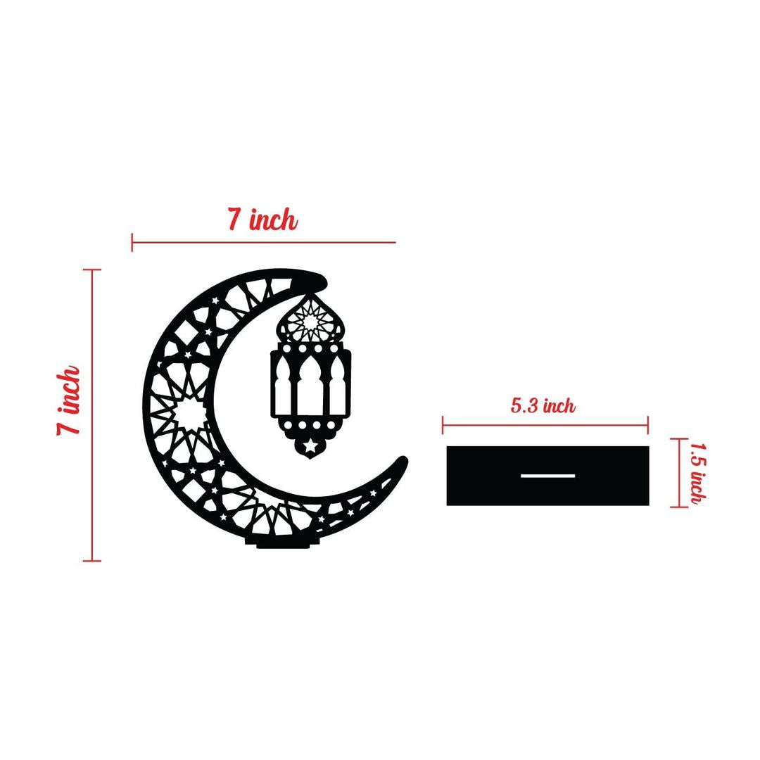 Lantern Design Decorative Moon Shaped Table Stand