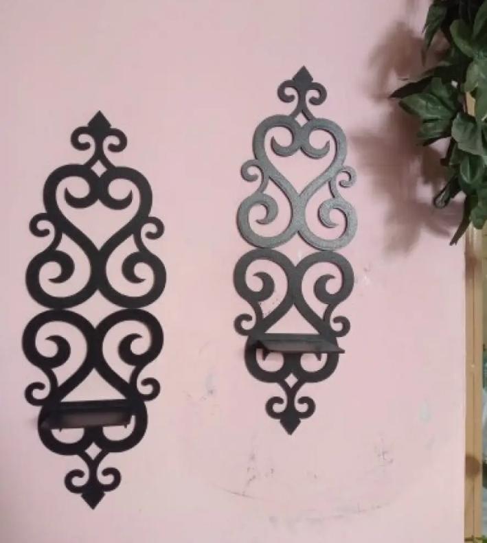Wooden Wall Decoration Shelves - Pack of 2