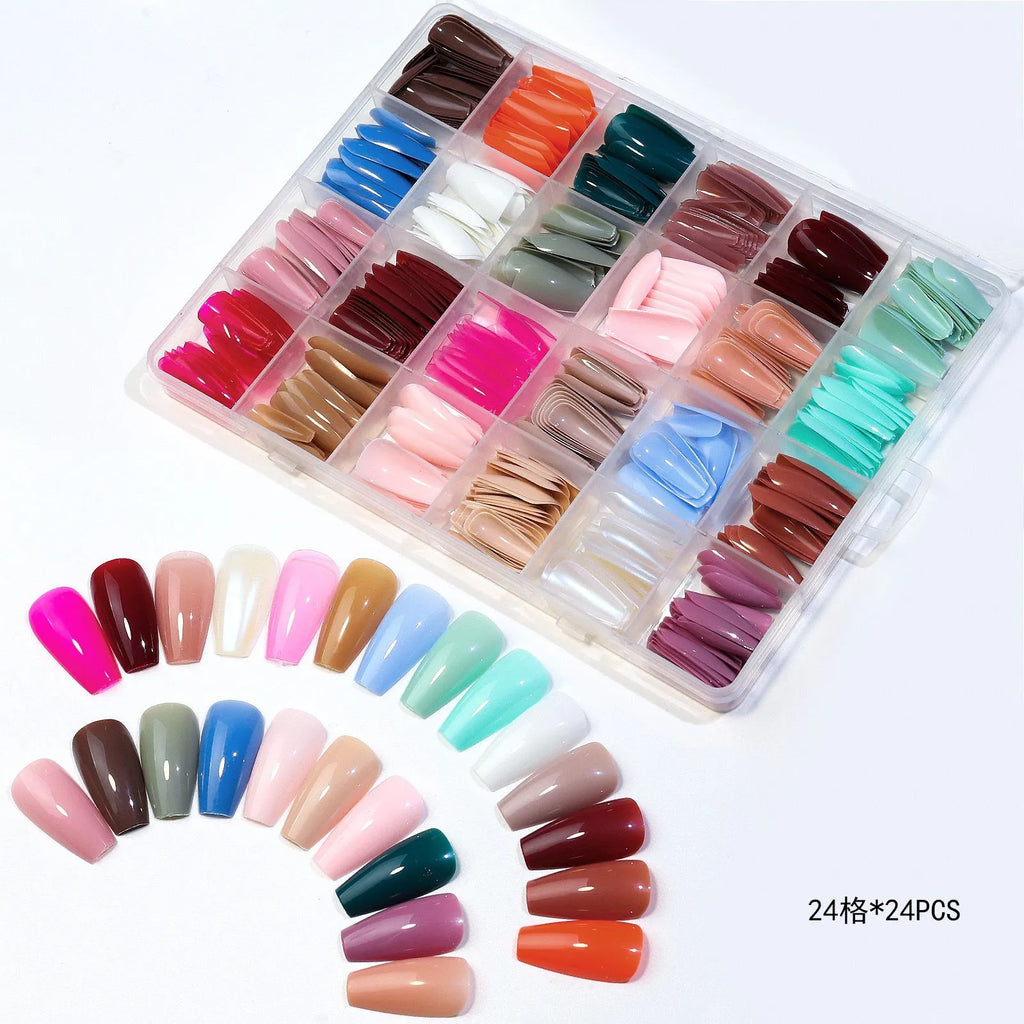 288 PCs colorful nails box (Random Color).