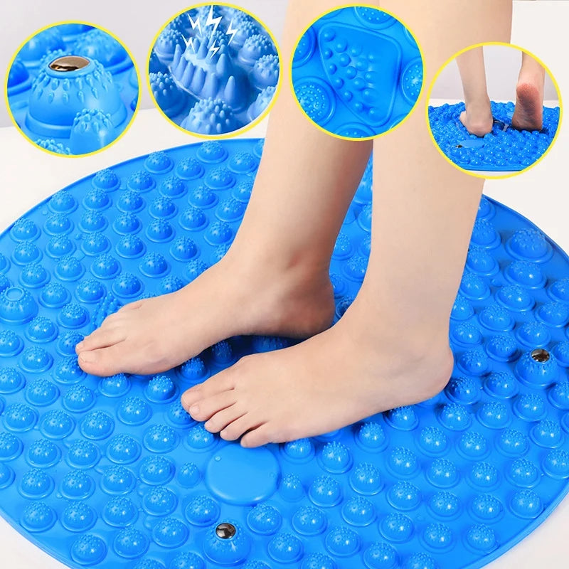 Circular jogging finger press board, foot massage foot pad