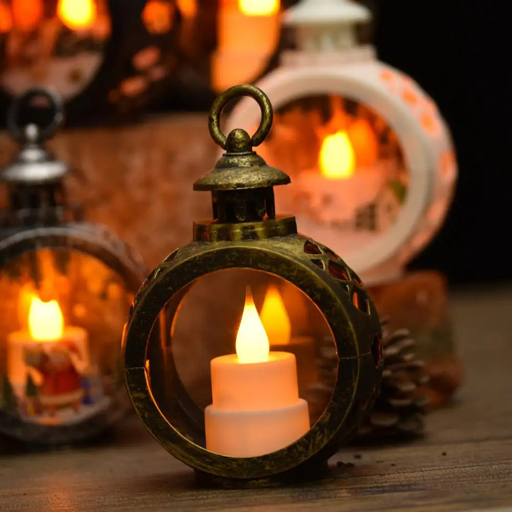 Flameless Candle Lamp Battery Operated Fake Candle Light with Handle Electric Candle