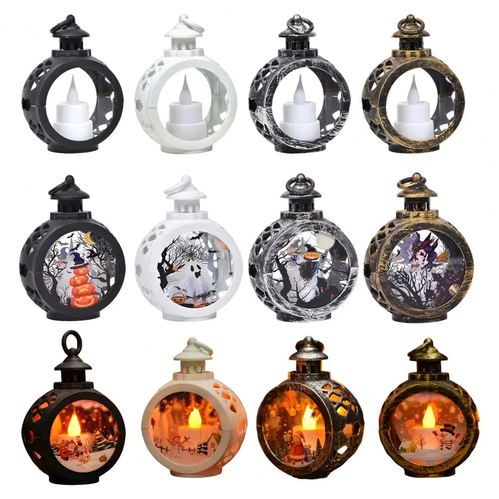 Flameless Candle Lamp Battery Operated Fake Candle Light with Handle Electric Candle