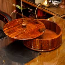 Wooden Hot Pot With Barance Work Roti_dan Hot And Pot Beautiful Wooden Made