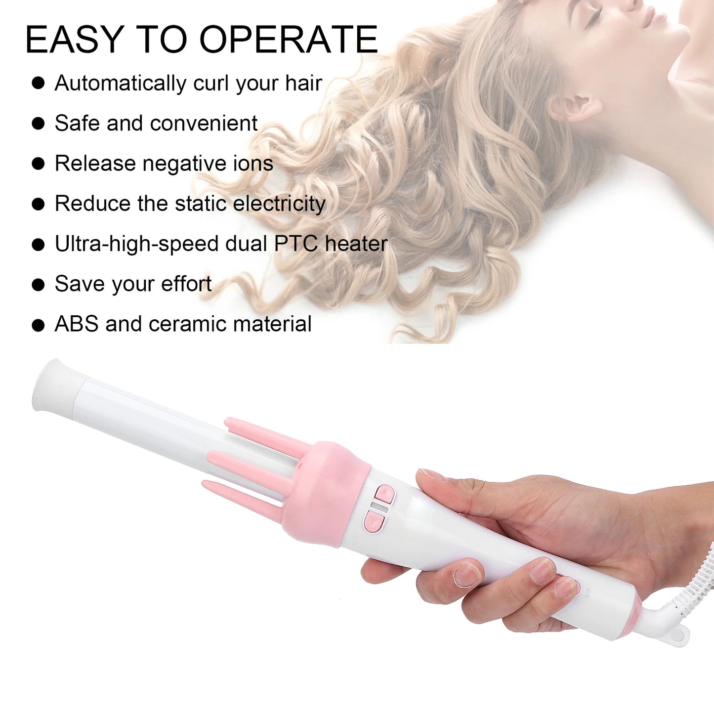 Curling Iron Hair Curler Professional Ceramic Curling Iron Automatic 360°