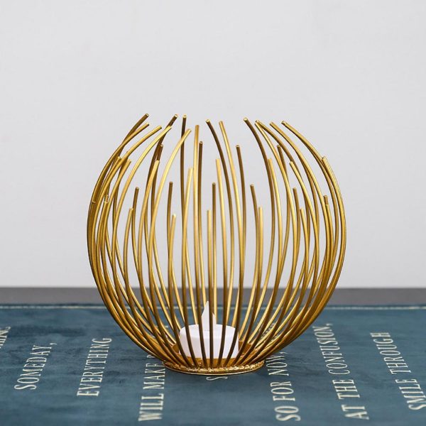 Metal Candle Holder Iron Geometric Candle Stand For Home Decor