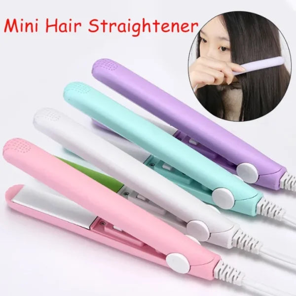 Mini Portable Ceramic Hair Straightener & Curler