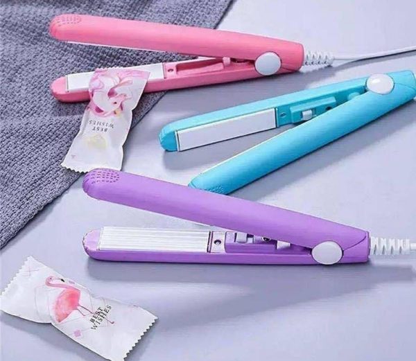 Mini Portable Ceramic Hair Straightener & Curler