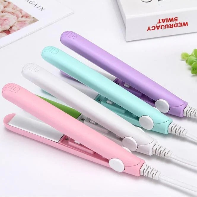 Mini Portable Ceramic Hair Straightener & Curler
