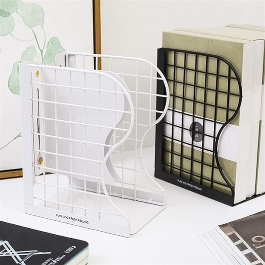1 Pc Desktop Adjustable Bookends-retractable Book Stand-nonslip-for Decorative Bookends