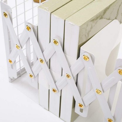 1 Pc Desktop Adjustable Bookends-retractable Book Stand-nonslip-for Decorative Bookends