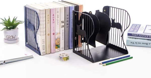 1 Pc Desktop Adjustable Bookends-retractable Book Stand-nonslip-for Decorative Bookends