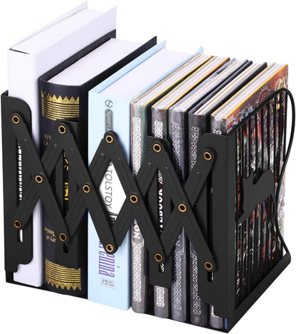 1 Pc Desktop Adjustable Bookends-retractable Book Stand-nonslip-for Decorative Bookends