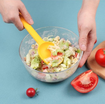 1 Piece Serving Spoon Long Handle Silicone Stirring Spoon High Temperature Resistant Anti-scald Soup Spoon Large Size Seasoning Spoon Ice Cream Serving Spoon – Long Handle Silicone Stirring Spoon ( Random Color )