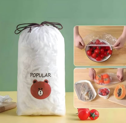 100pcs Disposable Flexible Transparent Plastic Food Storage Bags – Resealable & Multi-Purpose - Food-Grade Fresh-Keeping, Dust & Insect-Proof, Kitchen Accessories - Disposable Food Wrap.