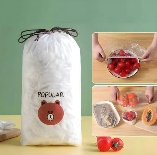 100pcs Disposable Flexible Transparent Plastic Food Storage Bags – Resealable & Multi-Purpose - Food-Grade Fresh-Keeping, Dust & Insect-Proof, Kitchen Accessories - Disposable Food Wrap.