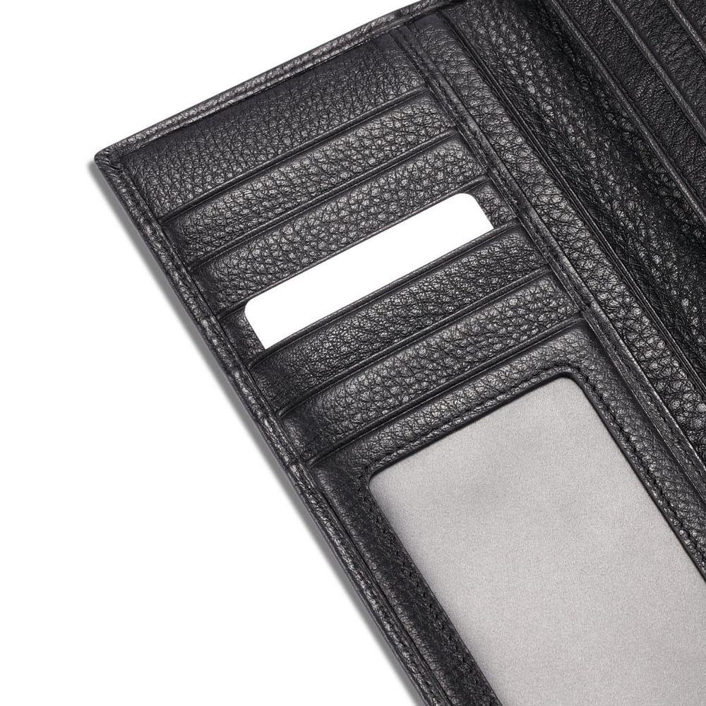 Leather Long Wallet for Men Slim Money Mobile Wallet Card Holder.