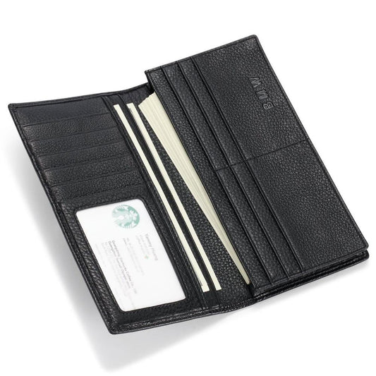 Leather Long Wallet for Men Slim Money Mobile Wallet Card Holder.