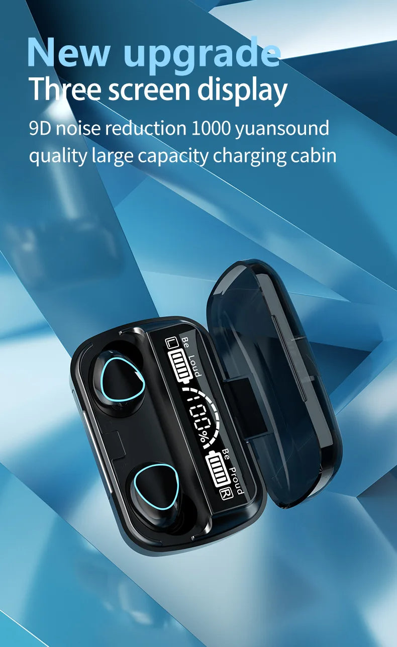 M10 TWS Wireless Earbuds with Charging Power Bank & LED Display 3D Touch Bluetooth Headset newest.
