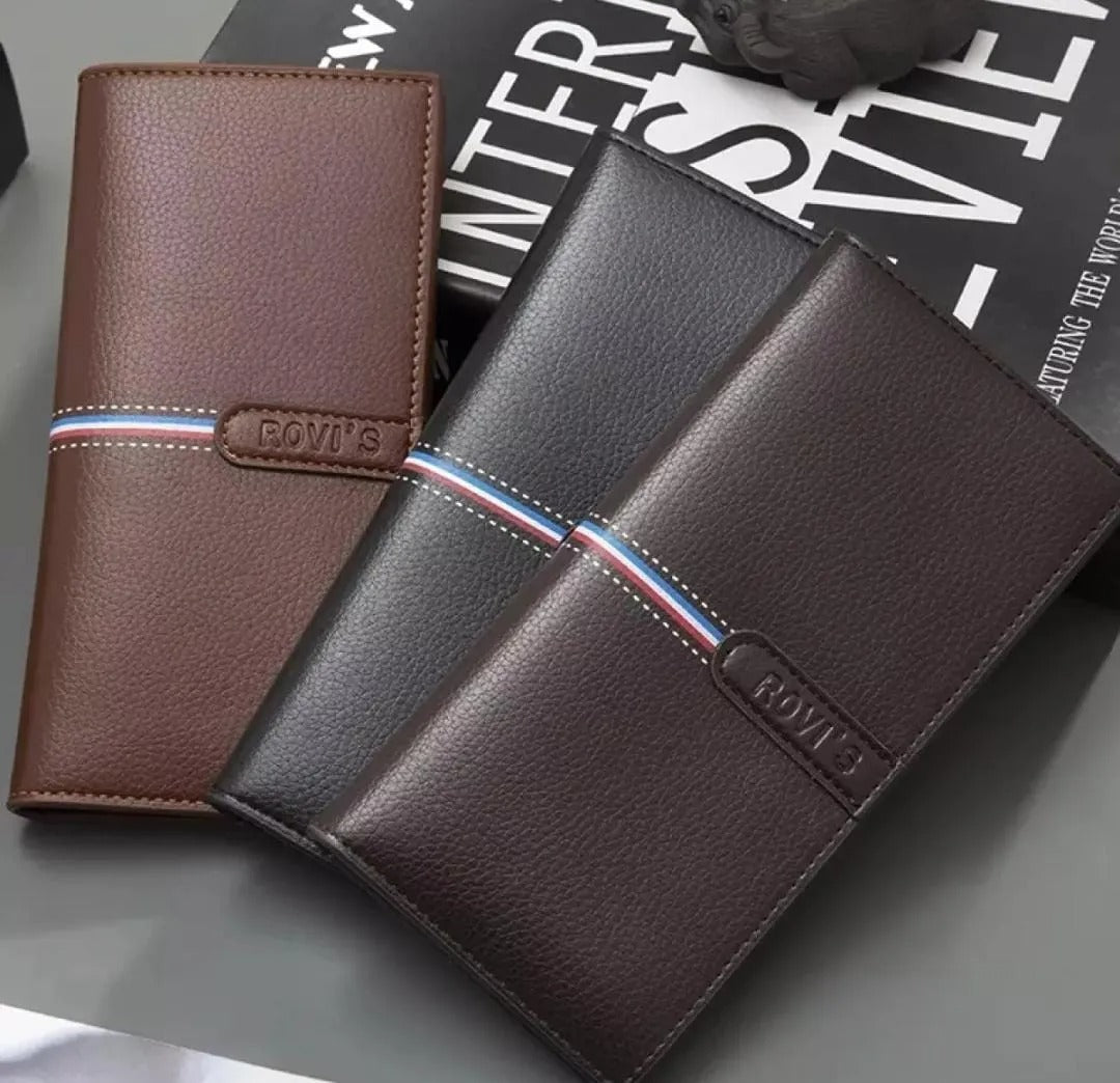 Men's Long Leather Wallet Men Import Clutch .
