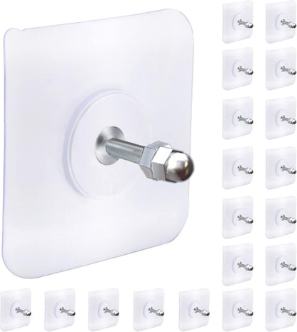 10-pcs Self-adhesive Wall Screws And Hanging Nails – Heavy-duty Adhesive Wall Mount Hooks For Home And Office Use – No Drilling, Easy Installation For Hanging Frames, Keys, Towels, And More