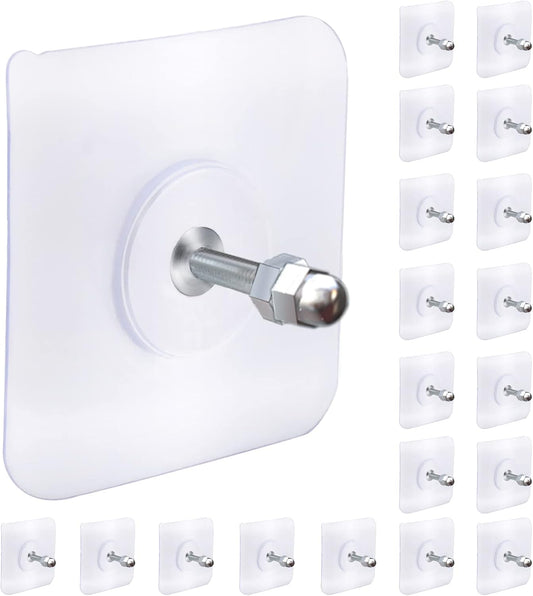 10-pcs Self-adhesive Wall Screws And Hanging Nails – Heavy-duty Adhesive Wall Mount Hooks For Home And Office Use – No Drilling, Easy Installation For Hanging Frames, Keys, Towels, And More