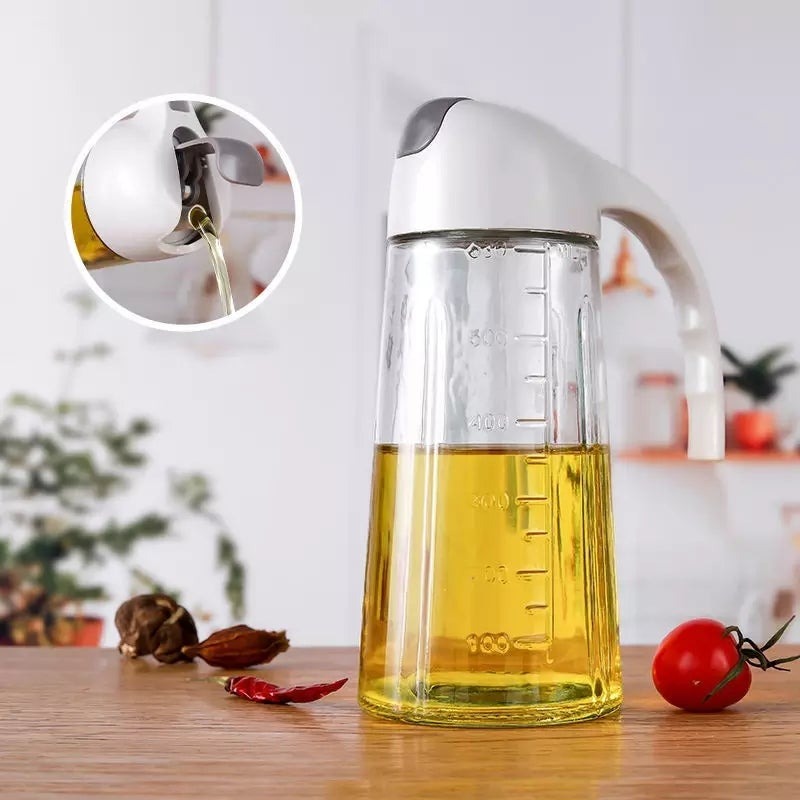 2in1 Oil Sprayer Glass Bottle For Cooking Anti Leakage Olive Oil Storage Bottle For Bbq Air Fryer Salad Steak Kitchen Supplies.