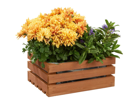 Rustic Wooden Flower Box - Perfect for Garden, Patio, Balcony &amp; Home Decor