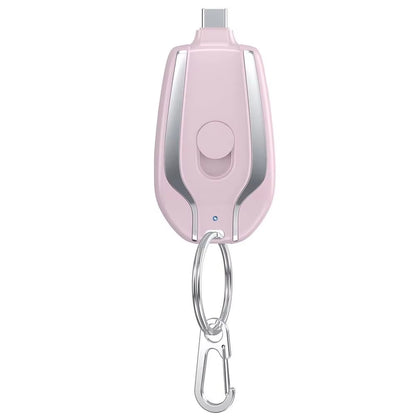 Portable Keychain Charger 1500mAh Ultra-Compact Mini Battery Pack Fast Charging Backup Power Bank