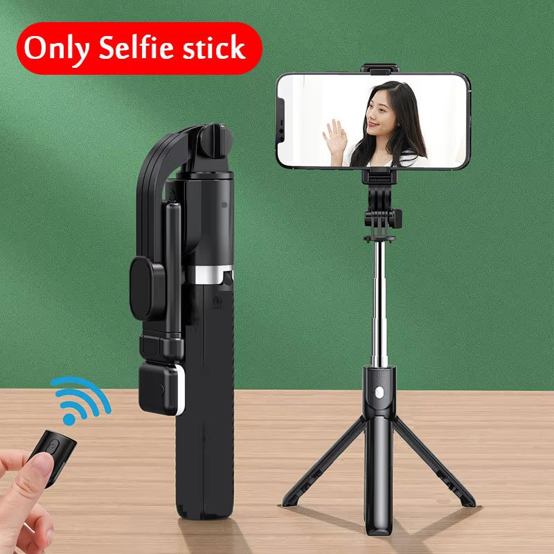 4 Option Portable Selfie Stick With Bluetooth Remote.