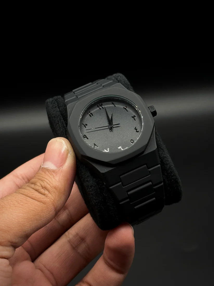Black Aura Quartz Watch – Lightweight Design | Butterfly Lock, Premium Quality & Finish | Best Quality Analog Watch For Boys