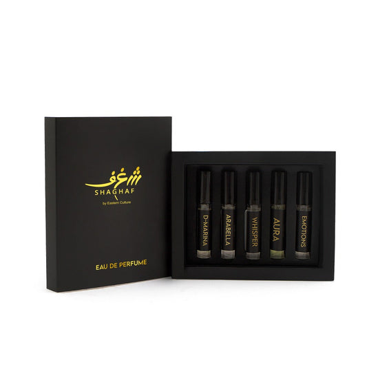 Pack of 5 Testers (Emotions, Aura,Whisper,Arabella,D-Marina) - For Him - 5 ml Each.