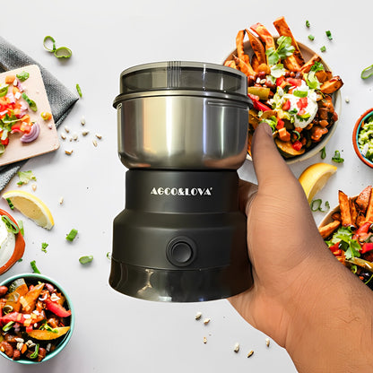 AL-661 Compact Multifunctional 400W Stainless Steel Grinder with 4 Blades for Versatile Use