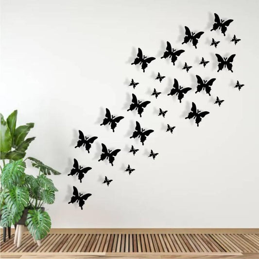 Butterfly Design Wall Sticker - Pack of 30