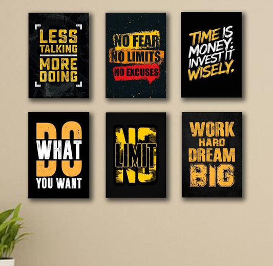 Stunning Multicolor Wall Art - 6 Pcs Beautifull Calligraphy Design