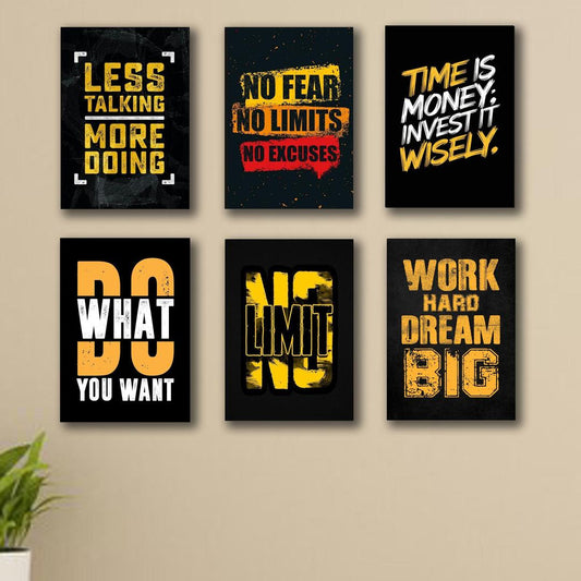 Stunning Multicolor Wall Art - 6 Pcs Beautifull Calligraphy Design