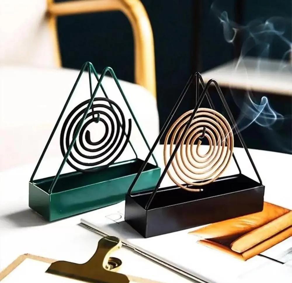 Black Mosquito coil stand 2Pcs Durable Metal Solution