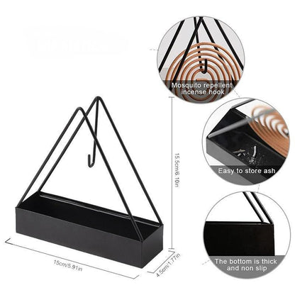 Black Mosquito coil stand 2Pcs Durable Metal Solution