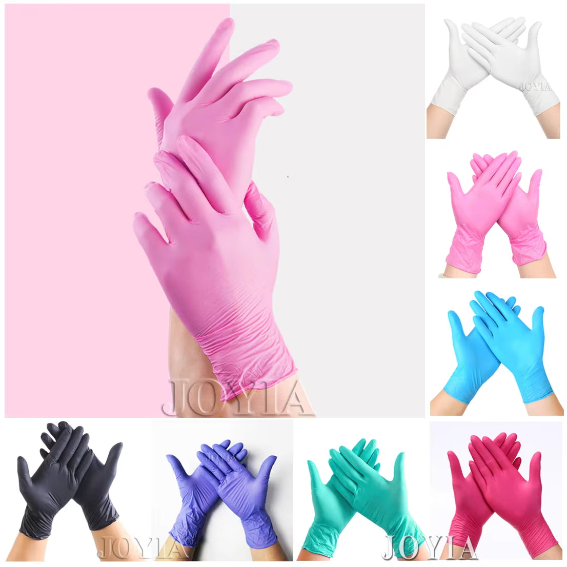 Dishwashing Rubber Gloves Non-slip Household Laundry Kitchen Cleaning Gloves – Pair (random Color)