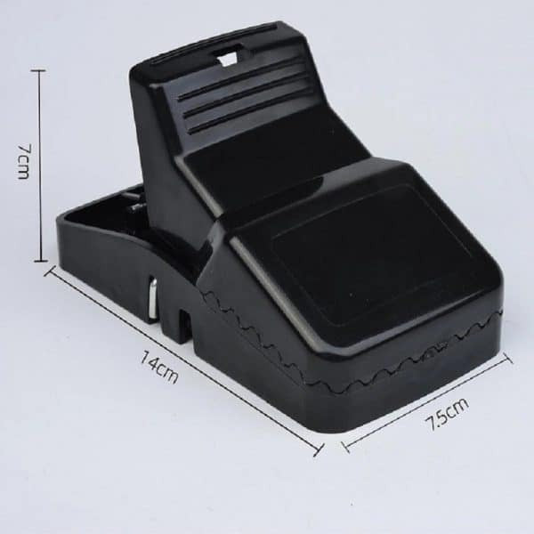 Pest Control Catcher Automatic Spring Reusable Plastic Black Rat Mice Mouse Traps.