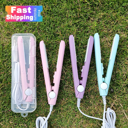 Mini Hair Straightener, Electronic Fast Hair Straightener Portable Mini Hair Flat Iron