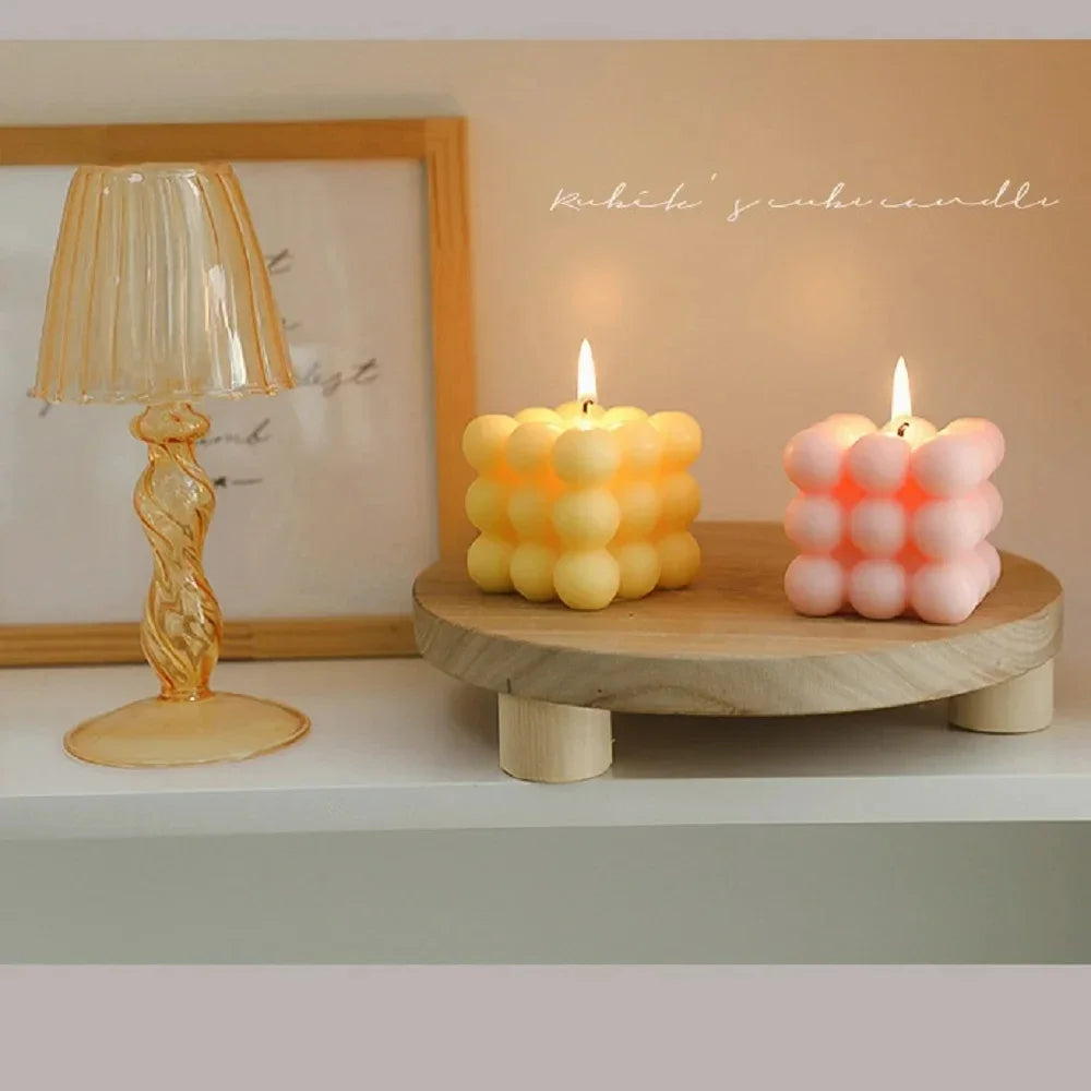 Ins Bubble Cube Shaped Candle Handmade Scented Candle